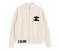 “CE“ Knit Zip Cardigan